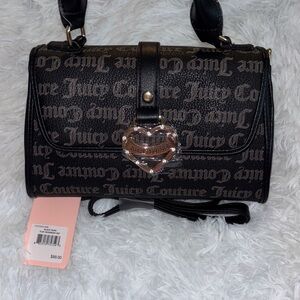 Juicy Couture Black Crossbody Bag with Heart Detail